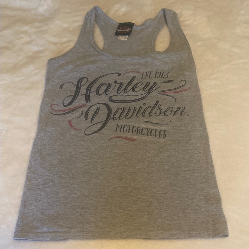 Harley-Davidson Gray Fitted Tank Top